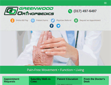 Tablet Screenshot of greenwoodortho.com